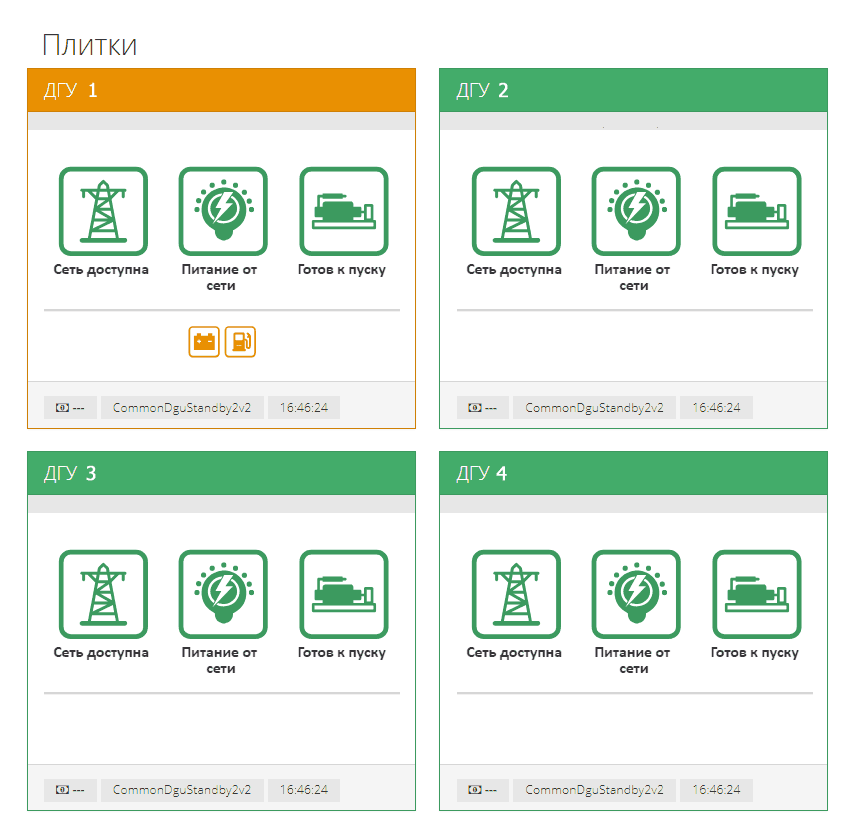 плитки управления и контроля дизель генераторной установки