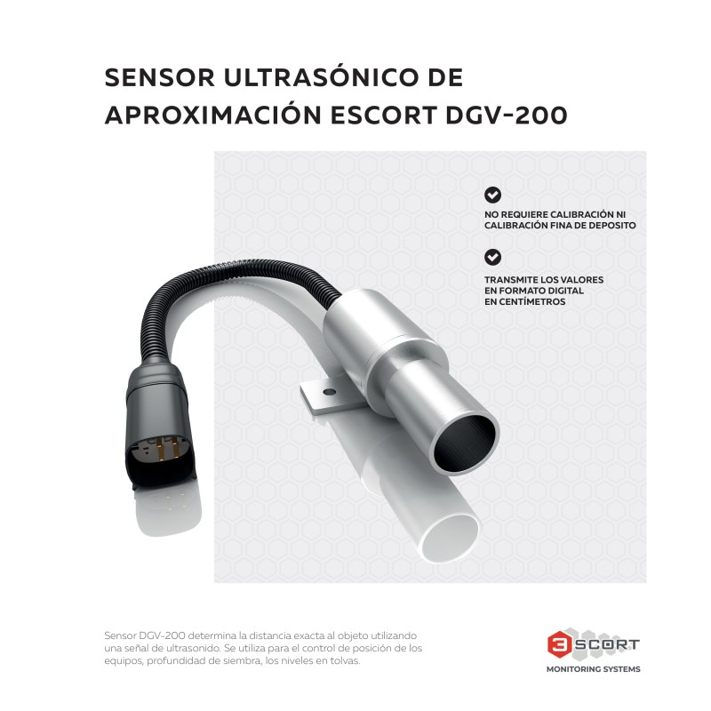 Sensor ultrasónico de aproximación Escort DGV-200