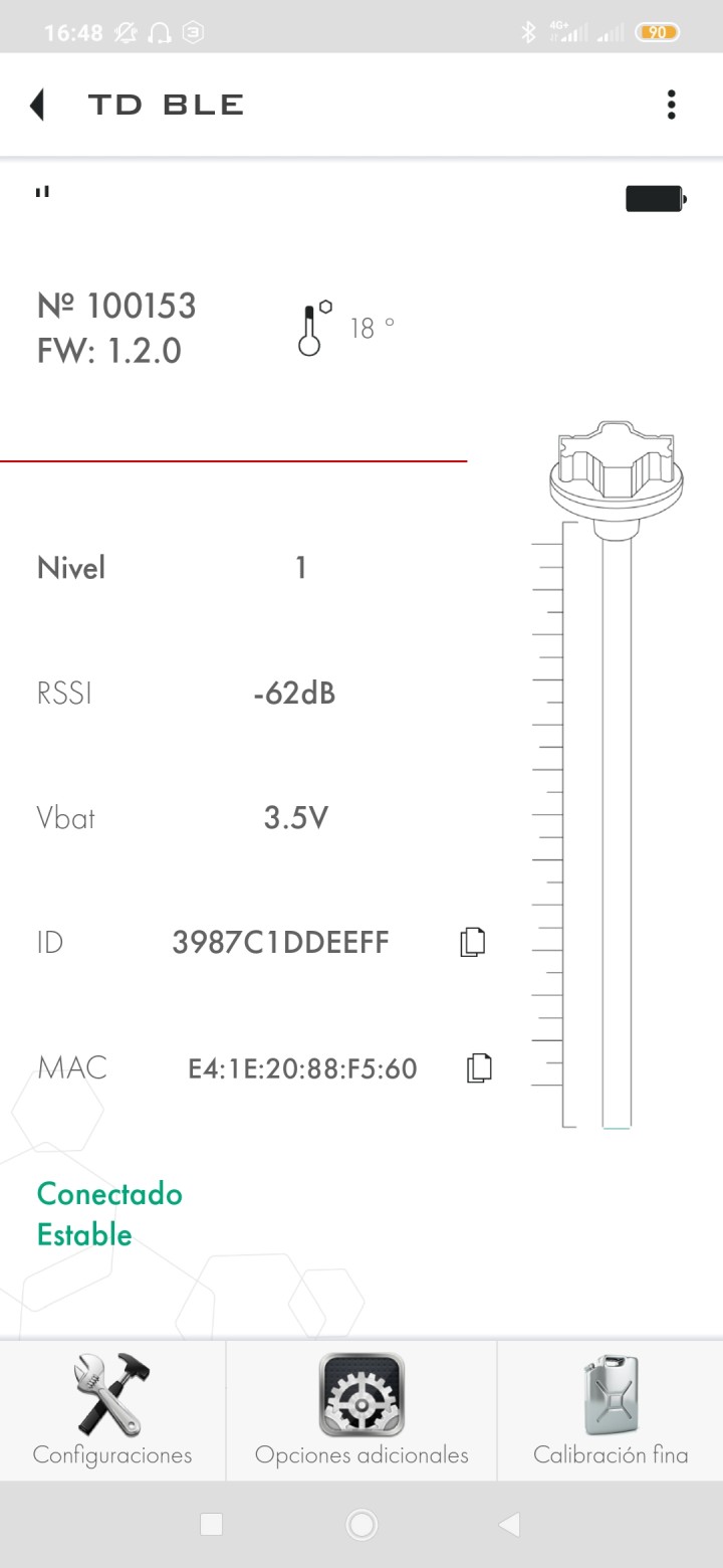 Configurar el sensor de nivel de combustible inalámbrico Escort TD-BLE