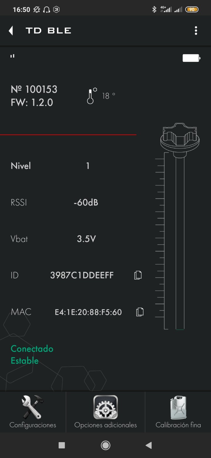 Configurar el sensor de nivel de combustible inalámbrico Escort TD-BLE