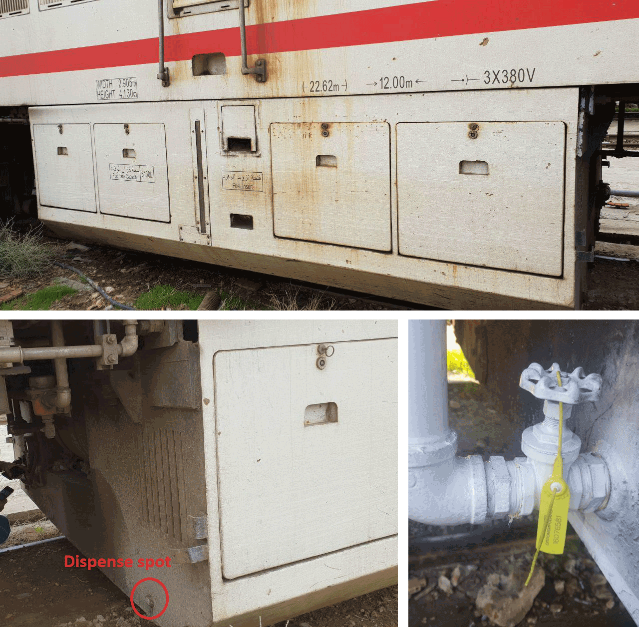 Installing a fuel level sensor on a train locomotive