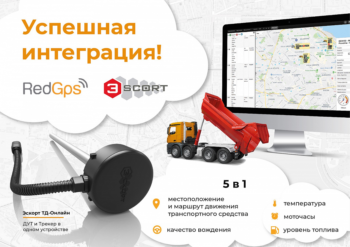 Успешная интеграция RedGPS и Эскорт ТД-ОНЛАЙН